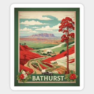 Bathurst Australia Vintage Travel Poster Tourism Sticker